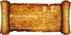 Misik Kadosa névjegykártya